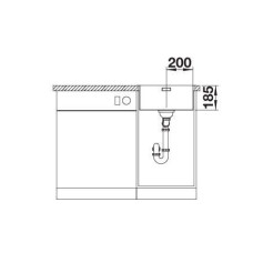 Кухонна мийка Blanco SOLIS 400-IF (526118) полірована