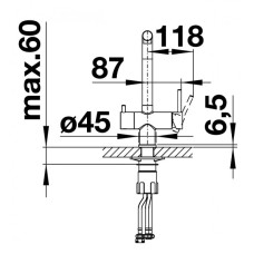 Кухонний змішувач Blanco FONTAS II (526670) чорний матовий
