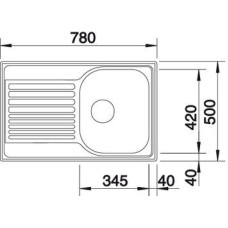 Кухонна мийка Blanco TIPO 45S Compact (513441) матова