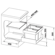 Система сортування відходів Blanco FLEXON II 50/2 Low (526639)
