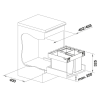 Система сортування відходів Blanco FLEXON II 50/3 Low (526640)