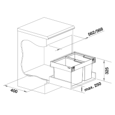 Система сортування відходів Blanco FLEXON II 60/2 Low (526641)
