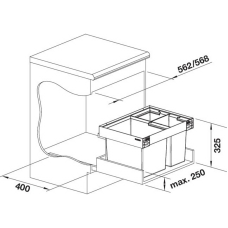 Система сортування відходів Blanco FLEXON II XL 60/3 Low (526643)