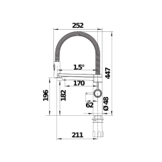 Кухонний змішувач Blanco EVOL-S Pro Filter (526311) PVD steel