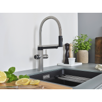 Кухонний змішувач Blanco EVOL-S Pro Filter (526311) PVD steel