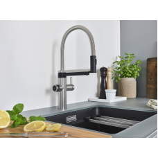 Кухонний змішувач Blanco EVOL-S Pro Filter (526311) PVD steel