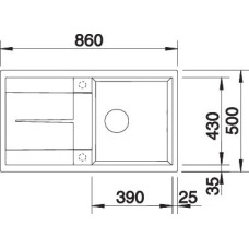 Кухонна мийка Blanco METRA 5S (527109) ніжний білий