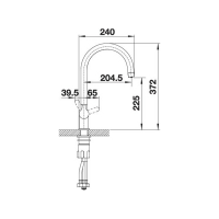 Кухонний змішувач Blanco TRIMA (526978) вулканічний сірий