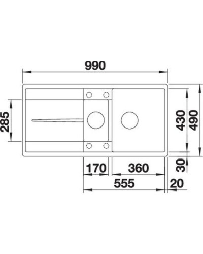 Кухонна мийка Blanco METRA 6S-F (527118) ніжний білий