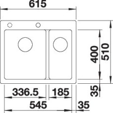 Кухонна мийка Blanco PLEON 6 Split (527139) ніжний білий
