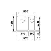 Кухонна мийка Blanco ROTAN 340/160-U (527144) ніжний білий