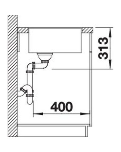 Кухонна мийка Blanco SUBLINE 320-F (527159) ніжний білий