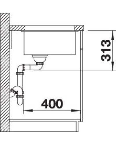 Кухонна мийка Blanco SUBLINE 320-U (527160) ніжний білий