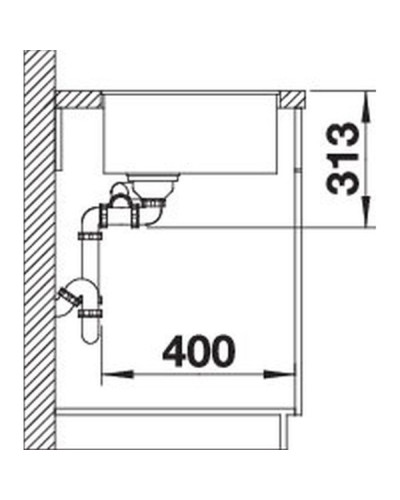 Кухонна мийка Blanco SUBLINE 340/160-F (527161) ніжний білий