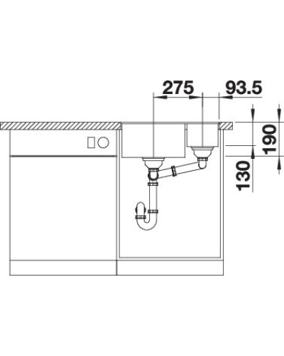 Кухонна мийка Blanco SUBLINE 340/160-U R (527162) ніжний білий