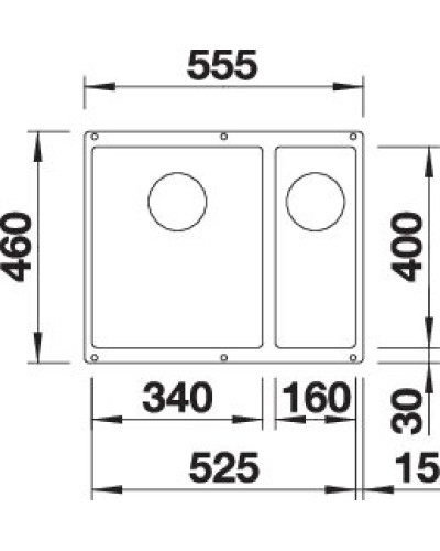 Кухонна мийка Blanco SUBLINE 340/160-U R (527162) ніжний білий