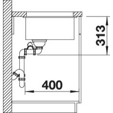 Кухонна мийка Blanco SUBLINE 340/160-U R (527163) ніжний білий