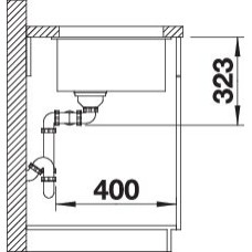 Кухонна мийка Blanco SUBLINE 350/350-U (527164) ніжний білий