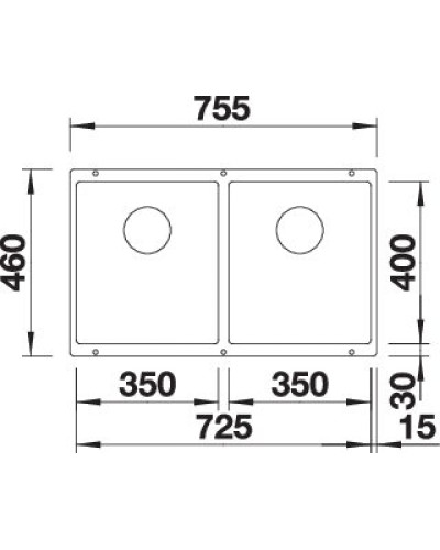 Кухонна мийка Blanco SUBLINE 350/350-U (527164) ніжний білий