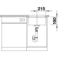 Кухонна мийка Blanco SUBLINE 400-U (527166) ніжний білий