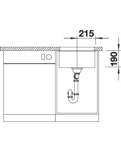 Кухонна мийка Blanco SUBLINE 400-U (527166) ніжний білий