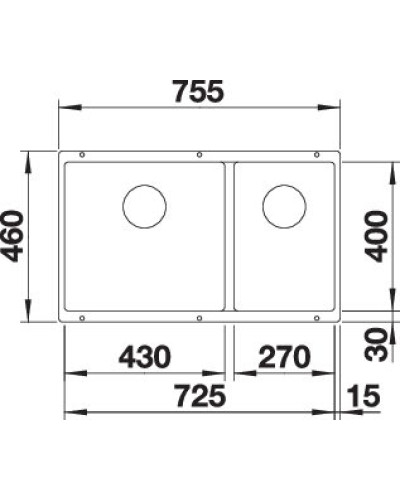 Кухонна мийка Blanco SUBLINE 430/270-U (527167) ніжний білий