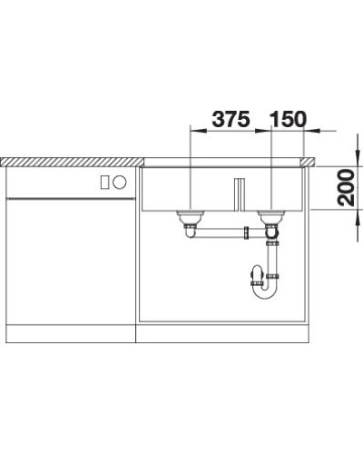 Кухонна мийка Blanco SUBLINE 430/270-U (527167) ніжний білий