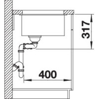 Кухонна мийка Blanco SUBLINE 430/270-U (527167) ніжний білий