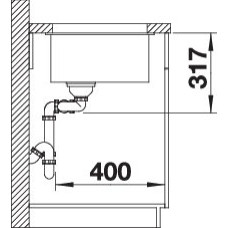 Кухонна мийка Blanco SUBLINE 430/270-U (527167) ніжний білий
