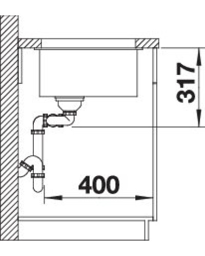 Кухонна мийка Blanco SUBLINE 430/270-U (527167) ніжний білий