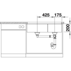 Кухонна мийка Blanco SUBLINE 480/320-U (527168) ніжний білий