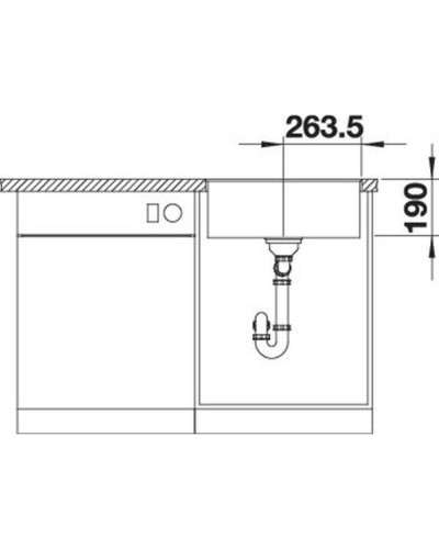 Кухонна мийка Blanco SUBLINE 500-F (527169) ніжний білий