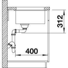 Кухонна мийка Blanco SUBLINE 700-U (527173) ніжний білий
