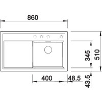 Кухонна мийка Blanco ZENAR 45S (527178) ніжний білий