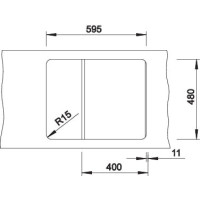 Кухонна мийка Blanco ZIA 40S (527195) ніжний білий