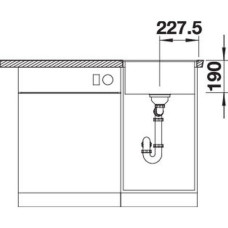 Кухонна мийка Blanco DALAGO 45-F (527243) вулканічний сірий