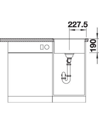 Кухонна мийка Blanco DALAGO 45-F (527243) вулканічний сірий