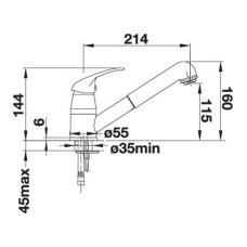 Кухонний змішувач Blanco DARAS-S (526937) ніжний білий