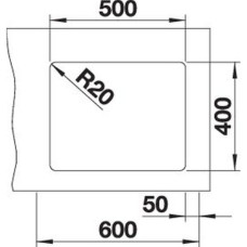 Кухонна мийка Blanco ETAGON 500-U (527258) вулканічний сірий