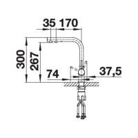 Кухонний змішувач Blanco FONTAS II (526942) вулканічний сірий