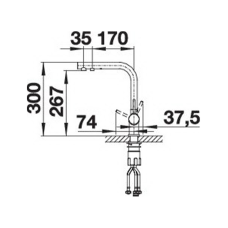 Кухонний змішувач Blanco FONTAS II (526942) вулканічний сірий