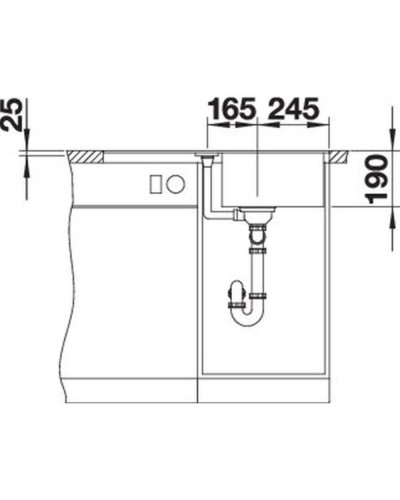 Кухонна мийка Blanco METRA 45 S-F (527290) вулканічний сірий