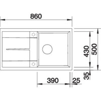 Кухонна мийка Blanco METRA 5S (527292) вулканічний сірий