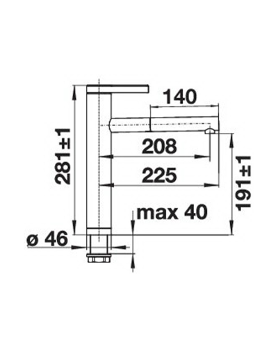 Кухонний змішувач Blanco LINEE-S (526956) хром/вулканічний сірий