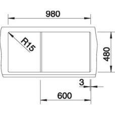 Кухонна мийка Blanco METRA 6S (527299) вулканічний сірий