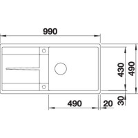 Кухонна мийка Blanco METRA XL 6 S-F (527308) вулканічний сірий
