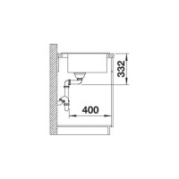 Кухонна мийка Blanco NAYA 45 (527309) вулканічний сірий