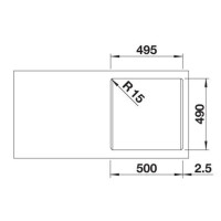 Кухонна мийка Blanco NAYA 5 (527310) вулканічний сірий