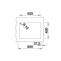 Кухонна мийка Blanco ROTAN 340/160-U (527327) вулканічний сірий