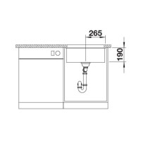 Кухонна мийка Blanco ROTAN 500-U (527329) вулканічний сірий